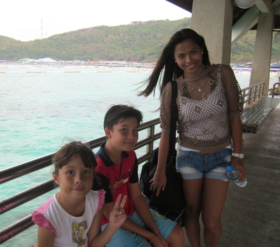 Leanna, Bill P. and Lyka, Koh Larn, Thailand 2012