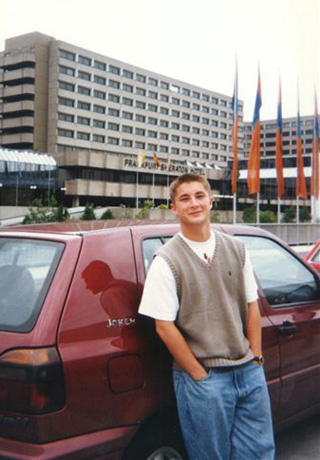 George August Baker, III "August" at Frankfurt Flughafen, Germany 1997