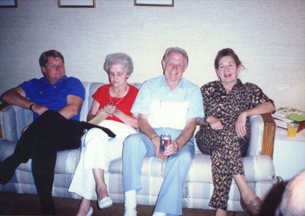 Family Reunion 1985, Lexington, VA, G.A.,Baker, Mamie Fiore, George Baker, and Violet Pearl Heilman Leonard 